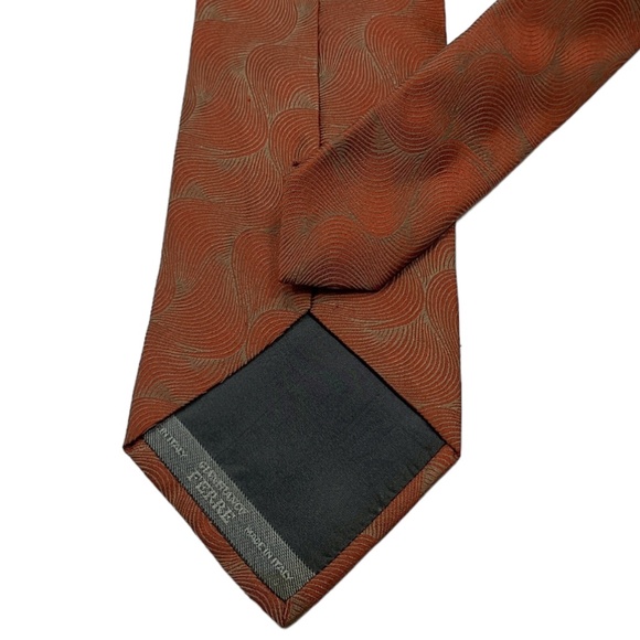GIANFRANCO FERRE Orange Geometric Silk LUXURY Tie ITALY - Picture 4 of 4